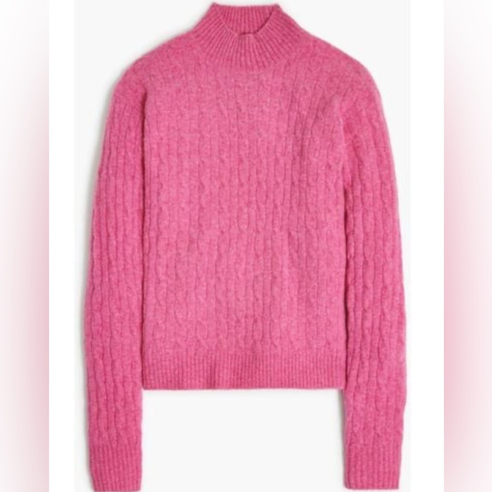 J Crew Pink Cable Knit Women's Sweater Small